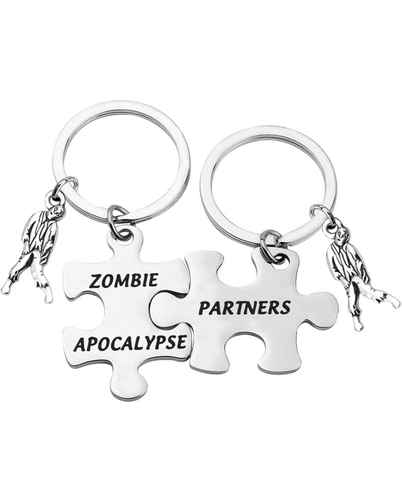 Zombie Apocalypse Partners Broken Heart Keychain Set Of 2 Gift For Best Friends Couples Zombie Apocalypse Puzzle $11.14 Others