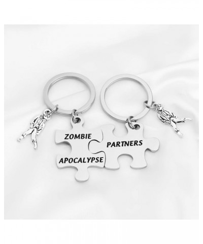 Zombie Apocalypse Partners Broken Heart Keychain Set Of 2 Gift For Best Friends Couples Zombie Apocalypse Puzzle $11.14 Others