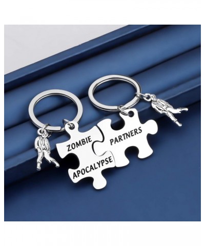 Zombie Apocalypse Partners Broken Heart Keychain Set Of 2 Gift For Best Friends Couples Zombie Apocalypse Puzzle $11.14 Others