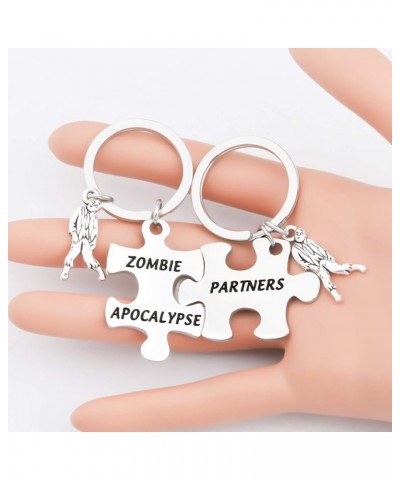 Zombie Apocalypse Partners Broken Heart Keychain Set Of 2 Gift For Best Friends Couples Zombie Apocalypse Puzzle $11.14 Others