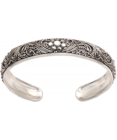 Artisan Handmade .925 Sterling Silver Cuff Bracelet Swirl Motif from Bali Indonesia 'Shrine Swirls' $28.80 Bracelets