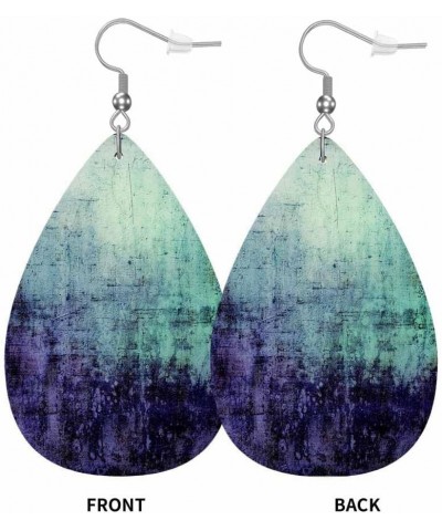 Leather Earrings for Women Teardrop Double-Sided Dangle Lightweight Girls Leaf Earrings Art Vintage $7.19 Earrings