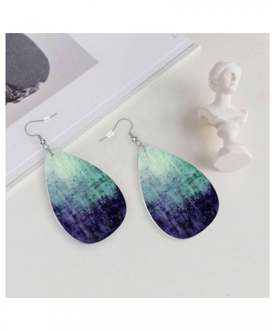 Leather Earrings for Women Teardrop Double-Sided Dangle Lightweight Girls Leaf Earrings Art Vintage $7.19 Earrings