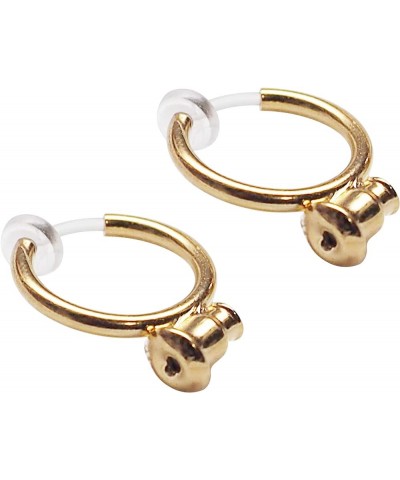 Invisible Women's Earring Converters Comfortable Resin Clip On Hoop Earrings Gold $9.83 Earrings