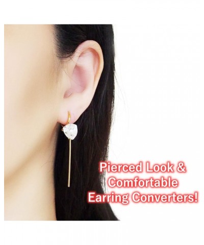 Invisible Women's Earring Converters Comfortable Resin Clip On Hoop Earrings Gold $9.83 Earrings