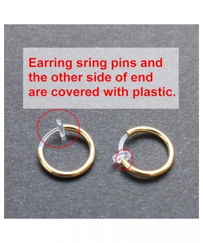 Invisible Women's Earring Converters Comfortable Resin Clip On Hoop Earrings Gold $9.83 Earrings