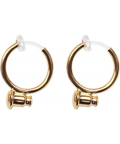 Invisible Women's Earring Converters Comfortable Resin Clip On Hoop Earrings Gold $9.83 Earrings