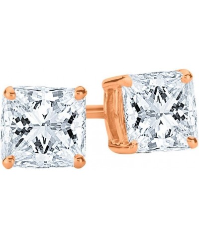 1-5 IGI Certified LAB-GROWN Princess Cut Diamond Earrings 4 Prong Screw Back Ultra Premium Collection (E-F Color, SI1-SI2 Cla...