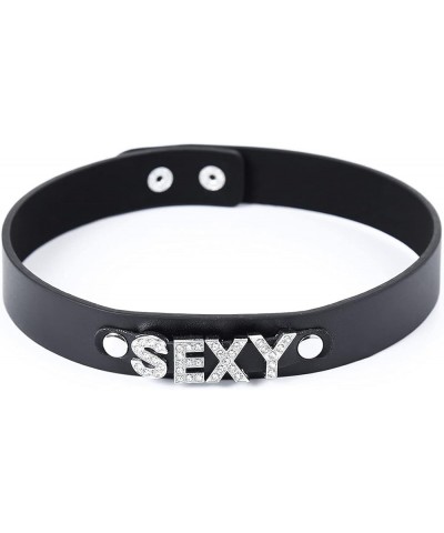 Leather Choker Punk Style Choker Necklace PU Leather Collar Choker for Women Accessory Sexy $6.49 Necklaces