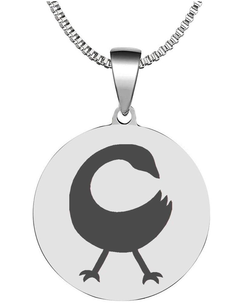 Sankofa Learn from The Past Stainless Steel Pendant Necklace silver tone(stainless-steel) $9.16 Necklaces