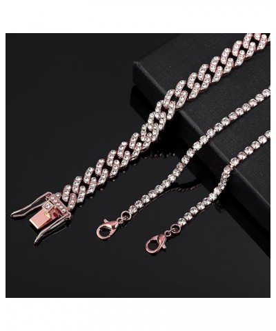 3 Pcs Anklets Bracelet for Women Adjustable Diamond Tennis Anklets for Girl Valentine's Day Wedding Rose Gold 10 Inch $10.07 ...