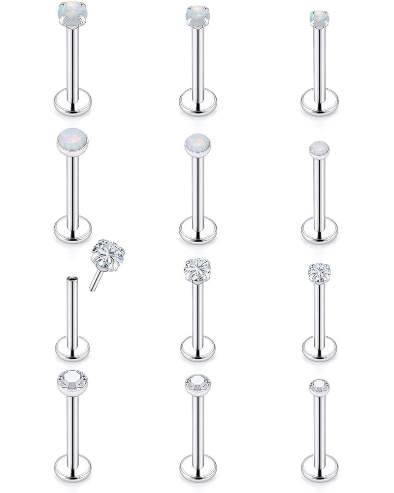 20G 18G 16G Push in Lip Rings Stainless Surgical Steel Labret Jewelry Monroe Lip Rings Nail Cartilage Tragus Helix Earrings S...