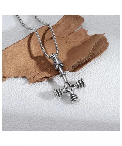 Goth Cross Necklace, Gothic Cross Necklace for Women, Cross Necklace for Men, Cross Pendant Necklace, Silver Cross Chain, Got...