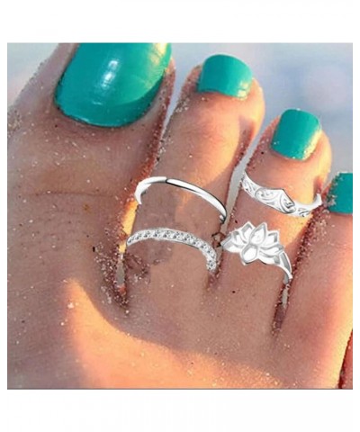 Toe Rings Pack for Women Open Toe Finger Rings Set for Teen Girls Foot Toe Rings Green Boho Jewelry for Summer Sandals Beach ...