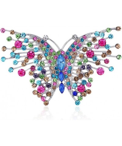 Butterfly Brooch Corsage Wedding Brooch Pin Brooches Colorful Crystal Butterfly Insect Lapel Pin Gift for Women Girls Clothin...