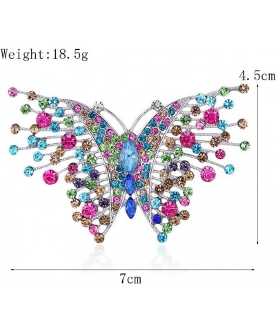 Butterfly Brooch Corsage Wedding Brooch Pin Brooches Colorful Crystal Butterfly Insect Lapel Pin Gift for Women Girls Clothin...