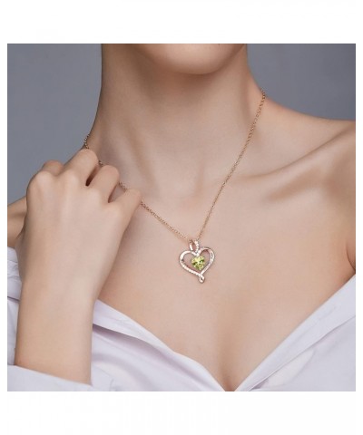 Heart Necklaces for Women Birthstone Necklaces Jewelry for Women 925 Sterling Silver Necklace Womens Jewelry Love Diamond Pen...