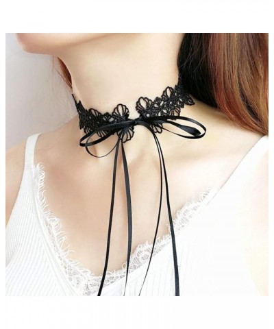 Black Choker Necklace for Women and Girls Velvet Choker With O Ring, Cross, Lace Tattoo Black $5.93 Necklaces