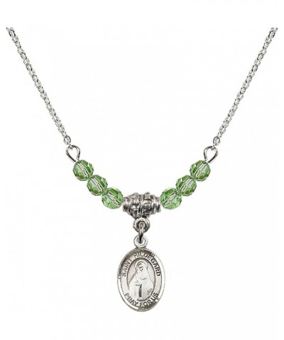 August Birth Month Bead Necklace with Catholic Patron Saint Petite Charm, 18 Inch Saint Hildegard von Bingen $33.24 Necklaces