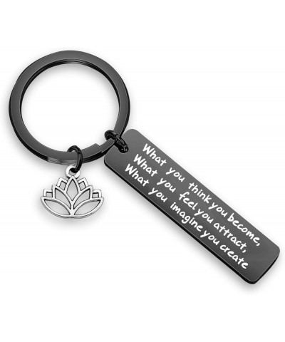 Buddhist Inspirational Quote Keychain What You Think You Become Buddha Jewelry Inspirational Gift What You Think You Become K...