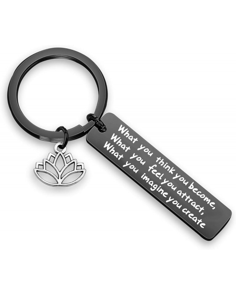 Buddhist Inspirational Quote Keychain What You Think You Become Buddha Jewelry Inspirational Gift What You Think You Become K...