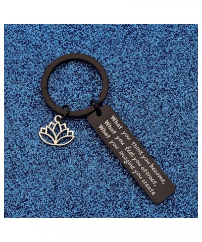 Buddhist Inspirational Quote Keychain What You Think You Become Buddha Jewelry Inspirational Gift What You Think You Become K...