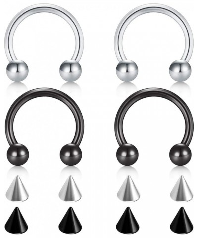 22G 20G 18G 16G 14G Surgical Steel Nose Septum Horseshoe Hoop Eyebrow Lip Navel Belly Nipple Piercing Ring Helix Tragus Daith...