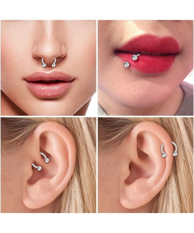 22G 20G 18G 16G 14G Surgical Steel Nose Septum Horseshoe Hoop Eyebrow Lip Navel Belly Nipple Piercing Ring Helix Tragus Daith...