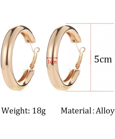 Chunky Gold Plated Hoop Earrings for Women Lightweight Hypoallergenic Thick Open Hoops Earring Jewelry for Gifts Silver $5.99...