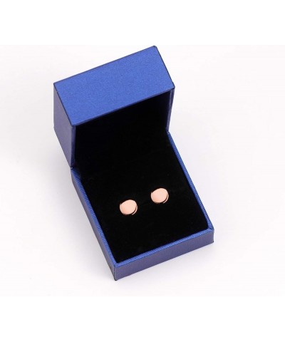 Rose Gold Plated Sterling Silver Dot Stud Earrings 3mm-10mm Options, Flat Round Disc Studs Hypoallergenic Jewelry 4mm $9.20 E...