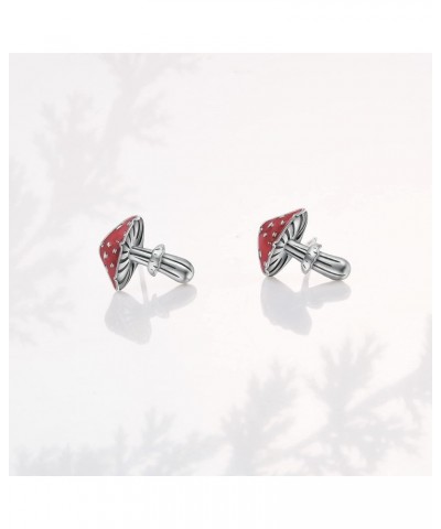 925 Sterling Silver Stud Earring Cactus/Mushroom/Frog/Ladybug/Sun and Moon Flower/Skull/Bear/Whale Earrings Sterling Silver J...