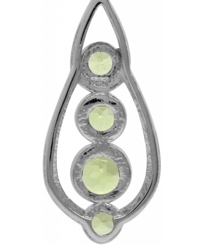 Gemstone 925 Sterling Silver White Gold Plated Journey Leverback Dangle Earrings Peridot $22.41 Earrings