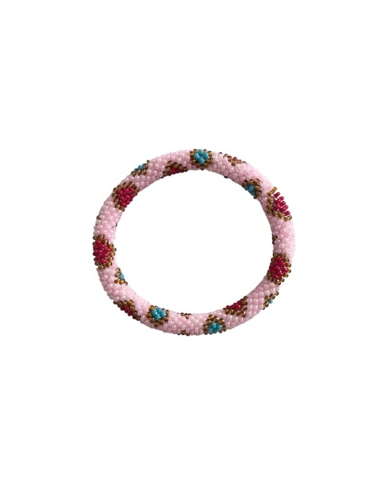 Crochet Glass Seed Bead Nepal Boho Bracelet - Pink Pink Style 7 7.5 inches $8.27 Bracelets