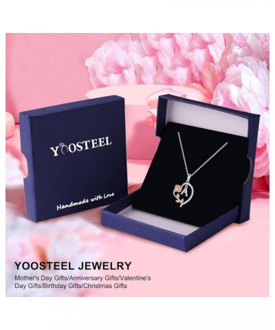 Rose Heart Initial Necklaces for Women Jewelry, 14K Gold Plated Rose Flower Pendant Heart Initial Necklaces for Women Valenti...