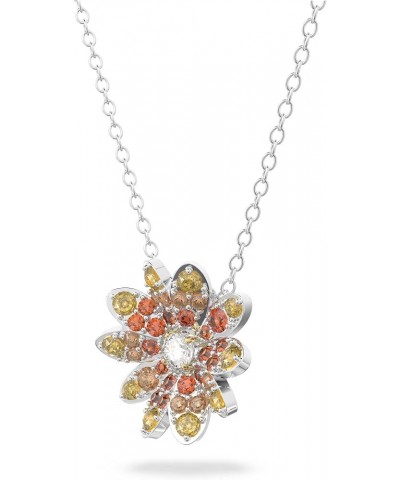 Eternal Flower Jewelry Collection Bangle Bracelets, Earrings, Necklaces Pendant Necklace - Yellow Tone Crystals $41.79 Necklaces