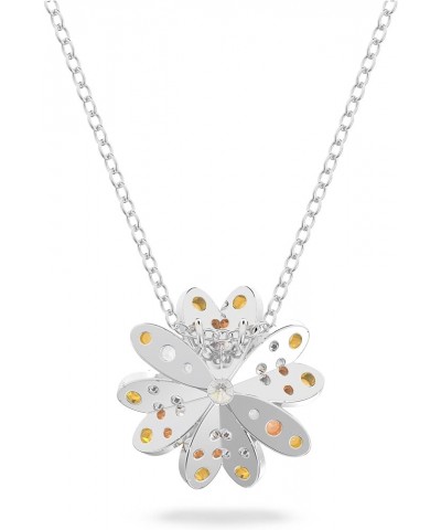 Eternal Flower Jewelry Collection Bangle Bracelets, Earrings, Necklaces Pendant Necklace - Yellow Tone Crystals $41.79 Necklaces