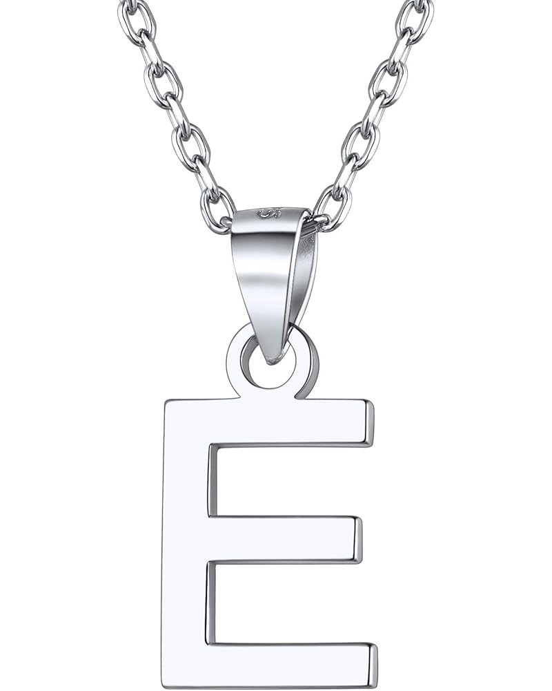 Initial Necklace 925 Sterling Silver Dainty Small Letter Pendant Personalized 26 Alphabet Necklace for Women, 18 Inch Chain (...