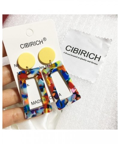 Acrylic Earrings for Women Multicolor Resin Earrings for Girl Statement Dangles Drop Earrings EH-Ntyle 27 $8.39 Earrings