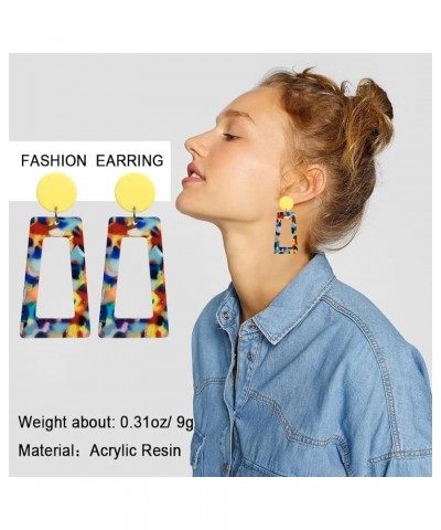 Acrylic Earrings for Women Multicolor Resin Earrings for Girl Statement Dangles Drop Earrings EH-Ntyle 27 $8.39 Earrings