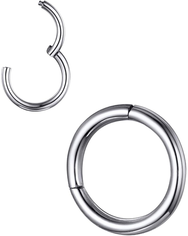 Nose Rings for Men Women Surgical Stainless Steel Body Piercing jewelry Tiny Wrap Hoop Hinged 18G 20G Lip Earring Nostril Nos...