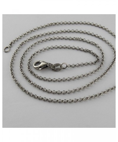 Oxidized Black Sterling Silver 1.2mm Rolo or Rollo Chain Necklace - 16, 18, 20, 24 16.0 Inches $10.92 Necklaces