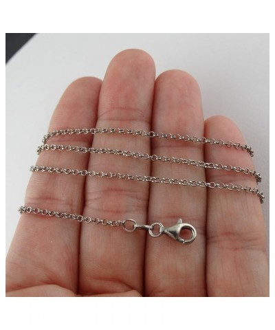 Oxidized Black Sterling Silver 1.2mm Rolo or Rollo Chain Necklace - 16, 18, 20, 24 16.0 Inches $10.92 Necklaces