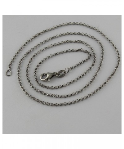 Oxidized Black Sterling Silver 1.2mm Rolo or Rollo Chain Necklace - 16, 18, 20, 24 16.0 Inches $10.92 Necklaces