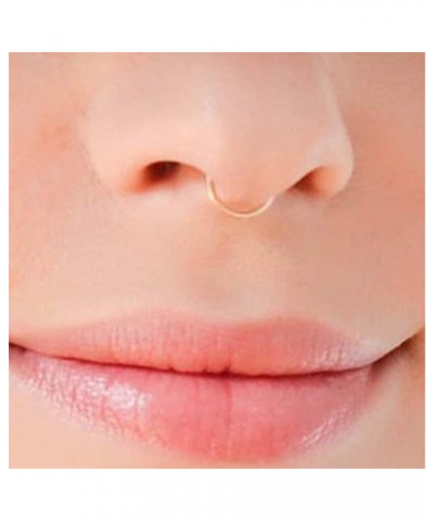 Fake Piercings Nose Ring Hoop 8mm, Nose Piercing Hoop Stainless Steel Non Piercing Nose Rings Hoop Jewelry $3.33 Body Jewelry