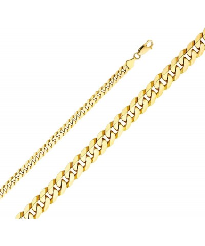 14K Solid Gold Beveled Cuban Link Curb Chains (Select Options) 26 Inches Yellow Gold $527.67 Necklaces