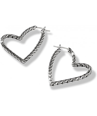 Classic Chain Manah Silver Hoop Earrings (Length 39.5mm) $159.60 Earrings