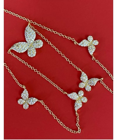 Butterfly Necklace Dainty Charm Choker Pendant Necklace for Women Girls Jewelry Birthday Gifts Gold38 $8.37 Necklaces