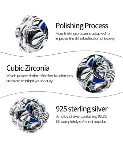 Jewelry Man Cartoon Animals Charms 925 Sterling Silver with Cubic Zirconia for Women Bracelets and Necklaces,Christmas Gift f...