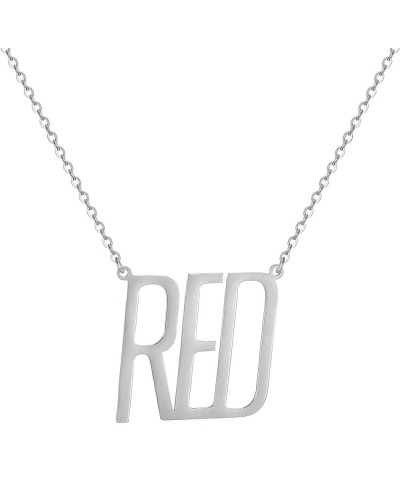 Album Song Title Necklace for Women, TS Inspired Necklace for Music Lover, Singer Fans Gifts Necklace Silver RED $8.24 Necklaces