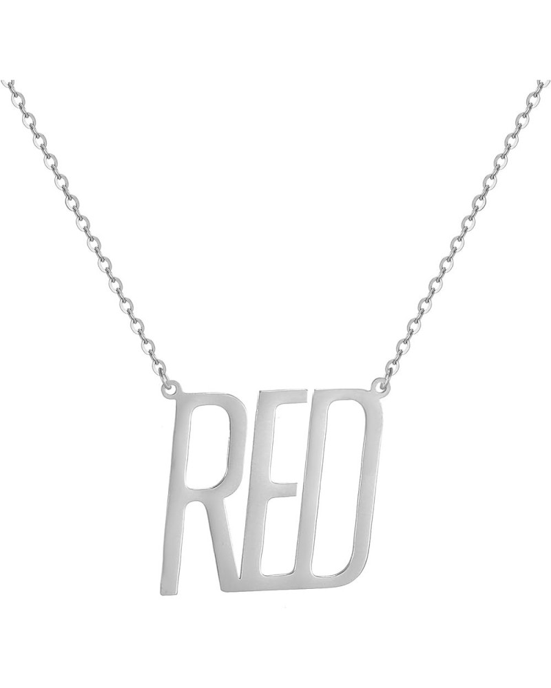 Album Song Title Necklace for Women, TS Inspired Necklace for Music Lover, Singer Fans Gifts Necklace Silver RED $8.24 Necklaces